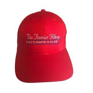 Hoosier Ribeye Cattleman's Club Red Snapback Trucker‎ Hat Cap
